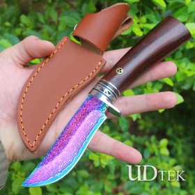Colorful Damascus straight knife (last 6)UD2106613 